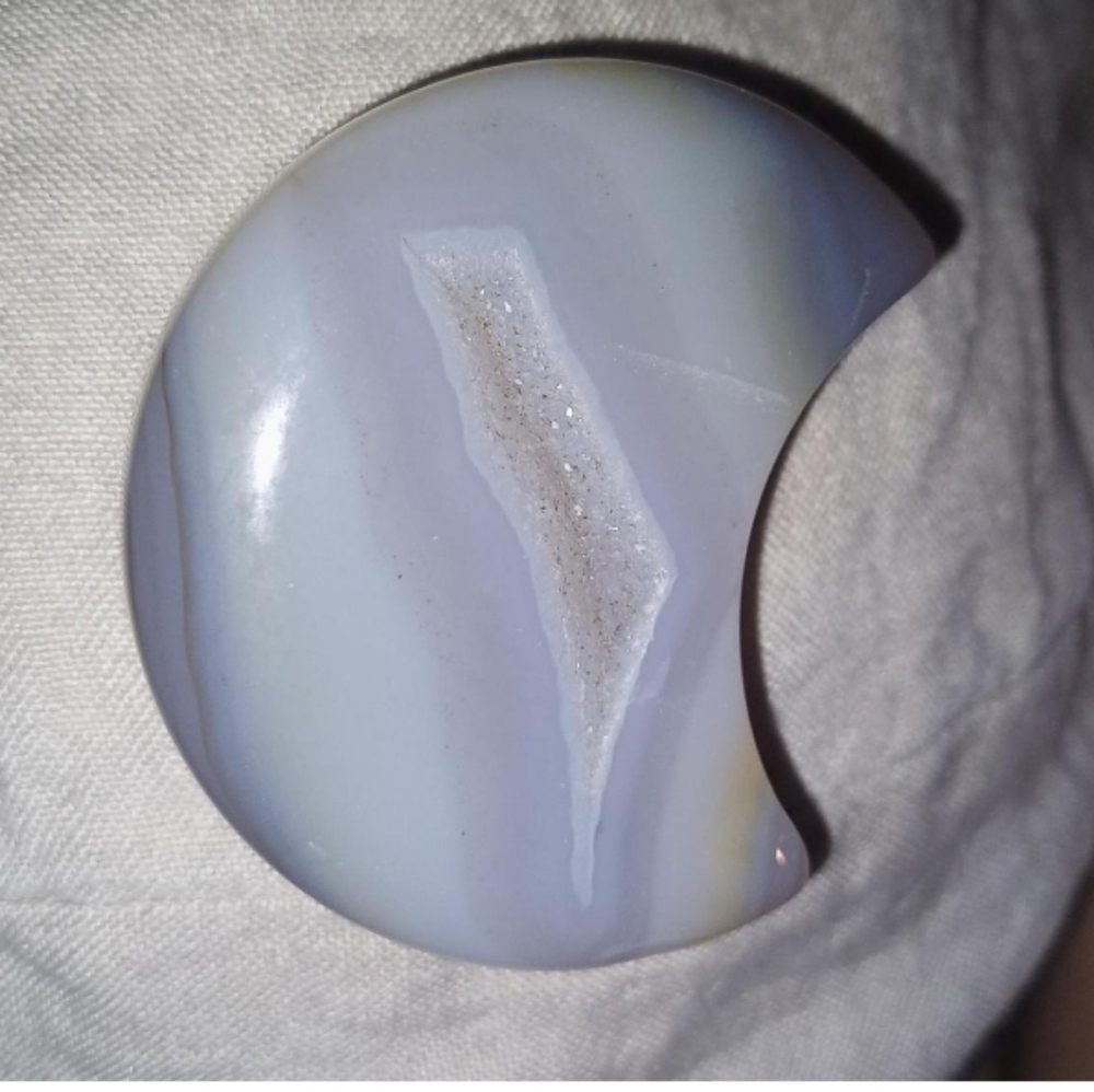 Moon-Shaped Agate Stone
